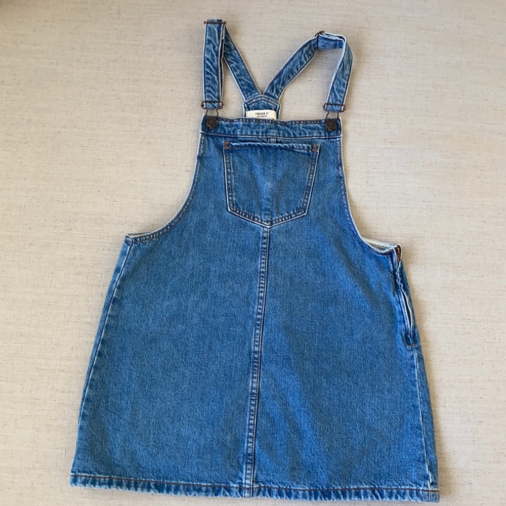 Overall blue denim dress